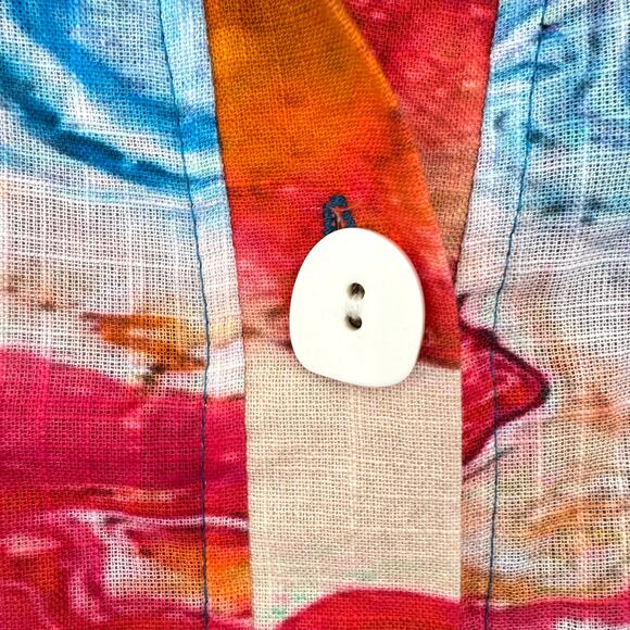 Parsley & Sage Womens Button Top Shirt Size 2X Artsy Watercolor Cotton Abstract - Picture 4 of 7